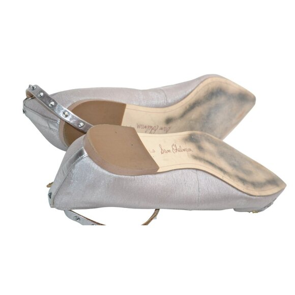 Sam Edelman Silver Halloween Party Cosplay Flirty Driving Ballet Loafers Flats 9 - Picture 10 of 12